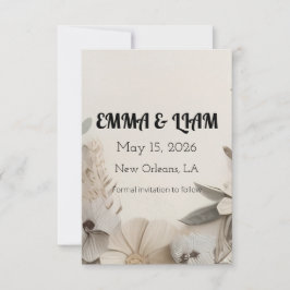 Inbjudan till elegant Personligt bröllp