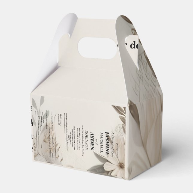 Inbjudan till elegant Personligt bröllp Presentaskar (Framsidan Sidan)