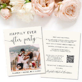 Inbjudan till elegant Photo QR Code Wedding Recept