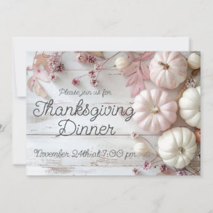 Inbjudan till elegant Pumpkin-Thanksgiving på midd