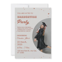 Inbjudan till elegant Red and White Studentfest