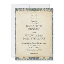 Inbjudan till elegant ReEmergency Era/Antique Wedd