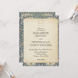 Inbjudan till elegant ReEmergency Era/Antique Wedd