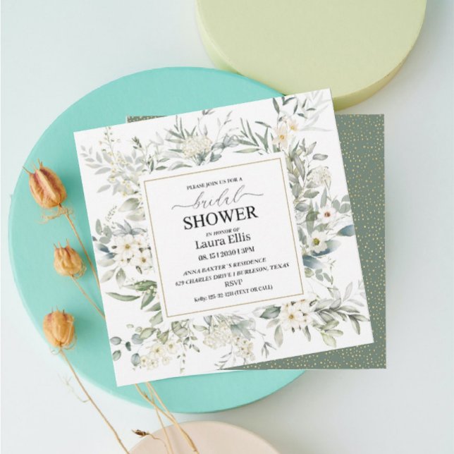 Inbjudan till elegant Rustic Eucalyptus Lövs (Skapare uppladdad)