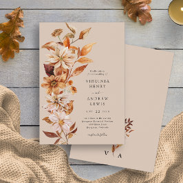Inbjudan till elegant Rustic Fall Wedding