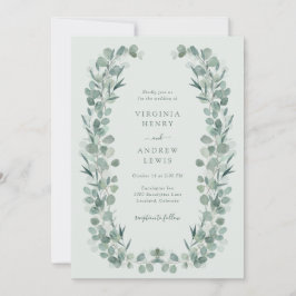 Inbjudan till elegant Sage Eucalyptus Wedding