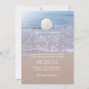 Inbjudan till elegant Sand Dollar Beach Wedding