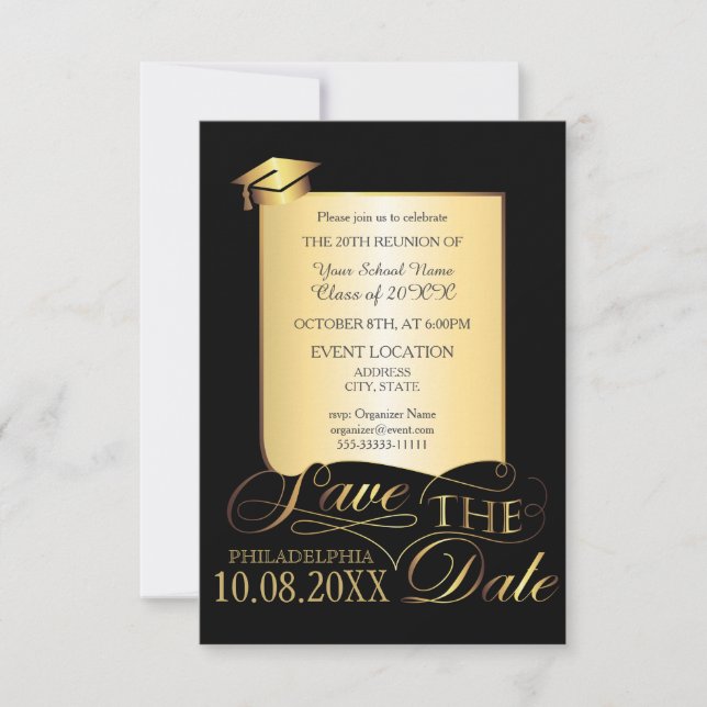 Inbjudan till elegant School Reunion Design (Framsida)