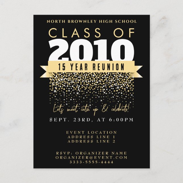 Inbjudan till elegant School Reunion Design (Framsida)