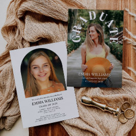 Inbjudan till elegant Script Photo Studenten