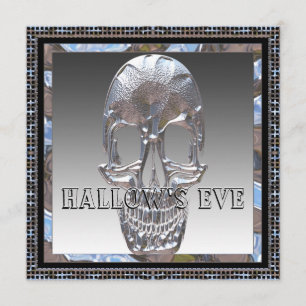 Inbjudan till Elegant Skull Halloween fest