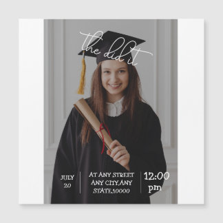 Inbjudan till elegant Studenten - "Det gjorde det!