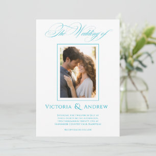 Inbjudan till elegant Teal Wedding och foto