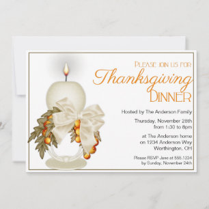 Inbjudan till elegant Thanksgiving för middagsgrup