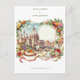 Inbjudan till elegant till middag i Florens Italie