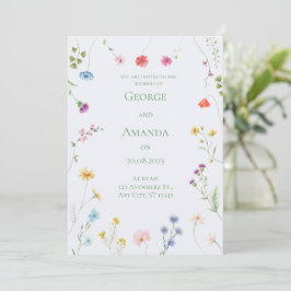 Inbjudan till Elegant till Petite Blommigt Wedding