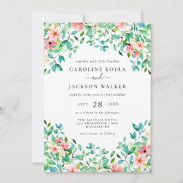 Inbjudan till elegant Tropical Wedding