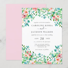 Inbjudan till elegant Tropical Wedding
