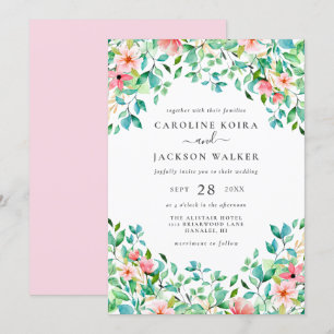 Inbjudan till elegant Tropical Wedding