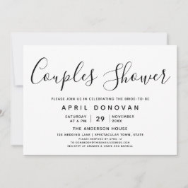 Inbjudan till elegant Typografi Par Shower-