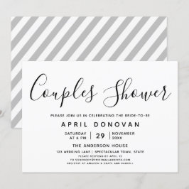 Inbjudan till elegant Typografi Par Shower-