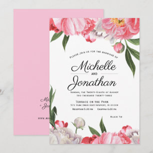 Inbjudan till elegant Vatercolor judisk Blommigt