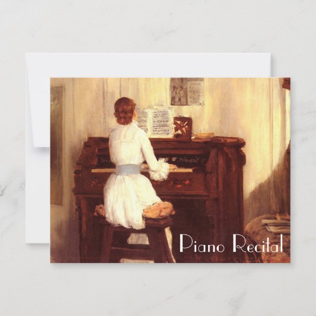 Inbjudan till elegant Vintage av skäl Piano (Framsida)