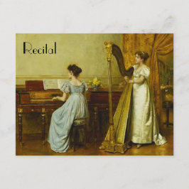 Inbjudan till Elegant Vintage Piano Harp Skäl