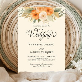 Inbjudan till elegant Watercolor Bohemian Wedding
