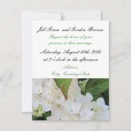 Inbjudan till elegant White Hydrangea Wedding