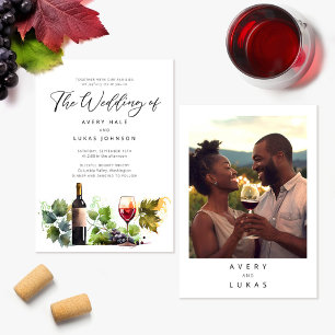 Inbjudan till elegant Winery Wedding