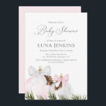 Inbjudan till elegant Winter Girl Baby Shower<br><div class="desc">Inbjudan till Winter Girl Baby Shower. Designad med mjuka rosa julprydnader. Matchande objekt i vår butik Cava Party Design.</div>