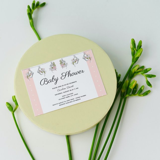 Inbjudan till elegantens Blommigt för babyskor (Skapare uppladdad)