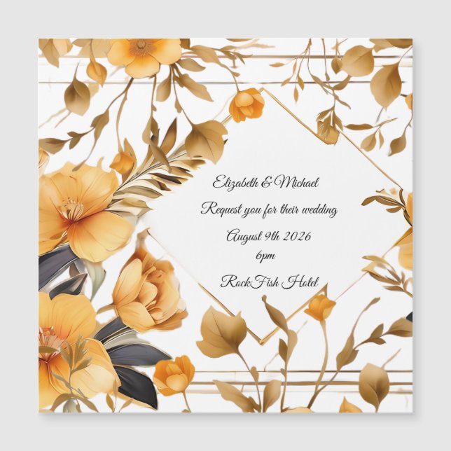 Inbjudan till elegantens minimalistiska bröllop (Framsida)