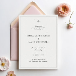 Inbjudan till elegantens minimalistiska bröllop