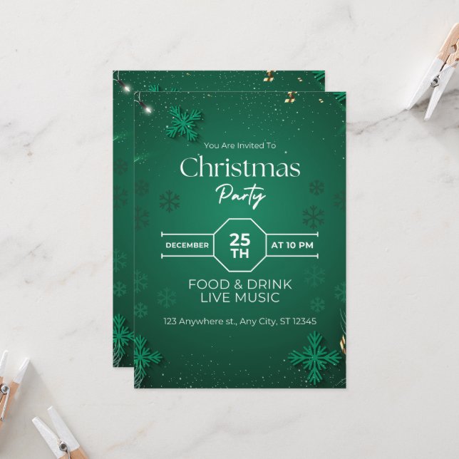 Inbjudan till elegantens minimalistiska julfest (Fram/Back In Situ)