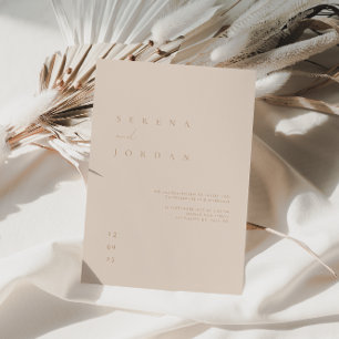 Inbjudan till elegantens minimalistiska  Rosa-bröl