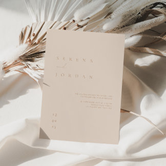 Inbjudan till elegantens minimalistiska  Rosa-bröl