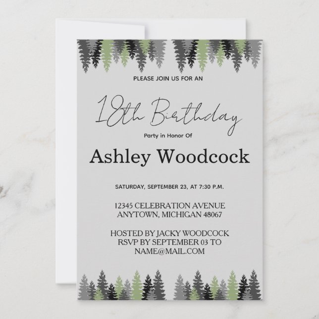 Inbjudan till elegantens minsta födelsedag (Framsida)