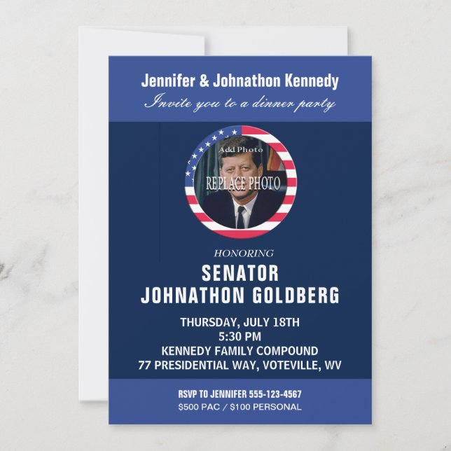 Inbjudan till elegantens politiska middag (Framsida)