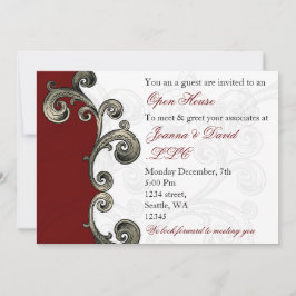 Inbjudan till elegantens röda företagspart