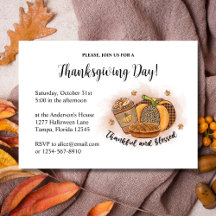 Inbjudan till elegantens Thanksgiving-dag
