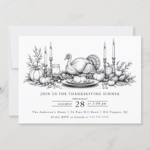 Inbjudan till elegantens Thanksgiving - middag
