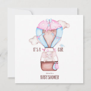 Inbjudan till Elephant Baby Shower