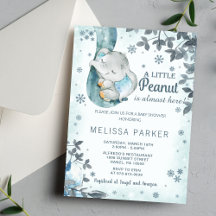 Inbjudan till Elephant Baby Shower
