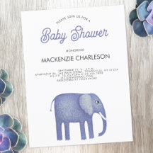Inbjudan till Elephant Baby Shower