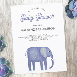 Inbjudan till Elephant Baby Shower