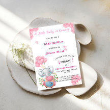 Inbjudan till Elephant Baby Shower