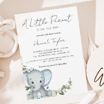 Inbjudan till Elephant Boy Baby Shower