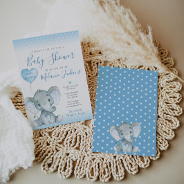Inbjudan till Elephant Boy Baby Shower